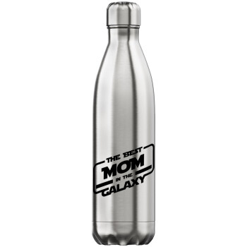 The Best MOM in the Galaxy, Μεταλλικό παγούρι θερμός Inox (Stainless steel), διπλού τοιχώματος, 750ml