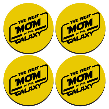 The Best MOM in the Galaxy, ΣΕΤ 4 Σουβέρ ξύλινα στρογγυλά (9cm)