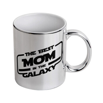 The Best MOM in the Galaxy, Κούπα κεραμική, ασημένια καθρέπτης, 330ml