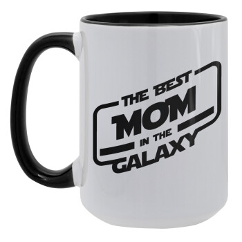 The Best MOM in the Galaxy, Κούπα Mega 15oz, κεραμική Μαύρη, 450ml