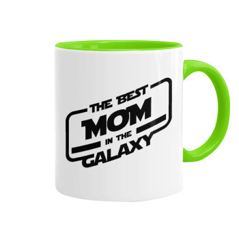 The Best MOM in the Galaxy, Mug colored light green, ceramic, 330ml