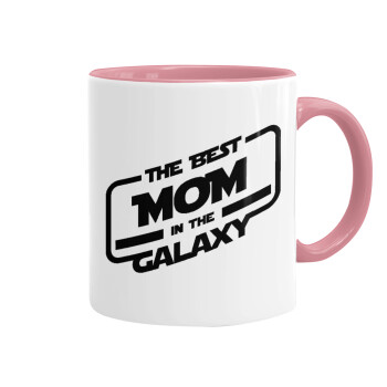 The Best MOM in the Galaxy, Κούπα χρωματιστή ροζ, κεραμική, 330ml