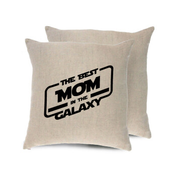 The Best MOM in the Galaxy, Μαξιλάρι καναπέ ΛΙΝΟ 40x40cm περιέχεται το  γέμισμα