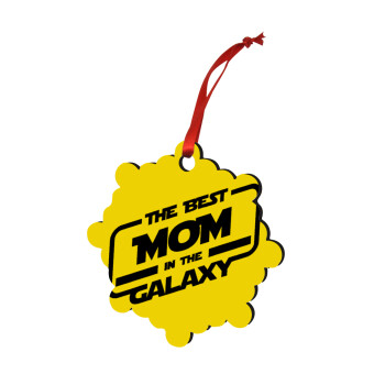 The Best MOM in the Galaxy, Χριστουγεννιάτικο στολίδι snowflake ξύλινο 7.5cm