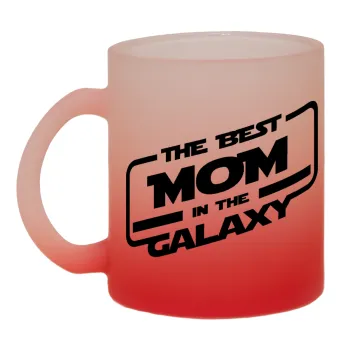 The Best MOM in the Galaxy, Κούπα γυάλινη δίχρωμη με βάση το κόκκινο ματ, 330ml