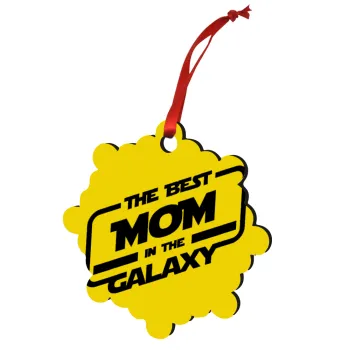 The Best MOM in the Galaxy, Στολίδι Χριστουγεννιάτικο στολίδι snowflake ξύλινο 7.5cm