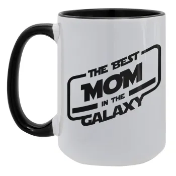 The Best MOM in the Galaxy, Κούπα Mega 15oz, κεραμική Μαύρη, 450ml