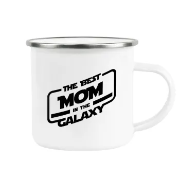 The Best MOM in the Galaxy, Metallic enamel cup white 360ml