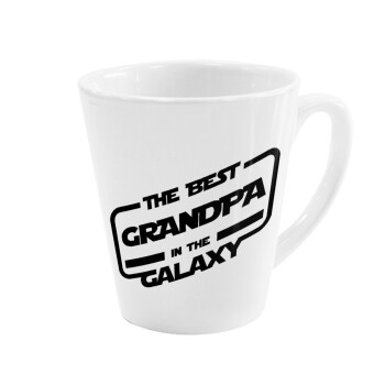 The Best GRANDPA in the Galaxy, Κούπα κωνική Latte Λευκή, κεραμική, 300ml