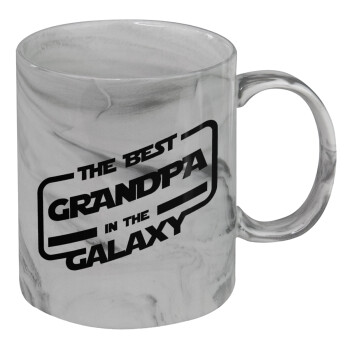 The Best GRANDPA in the Galaxy, Mug ceramic marble style, 330ml