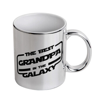 The Best GRANDPA in the Galaxy, Κούπα κεραμική, ασημένια καθρέπτης, 330ml