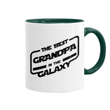 The Best GRANDPA in the Galaxy, Κούπα χρωματιστή πράσινη, κεραμική, 330ml