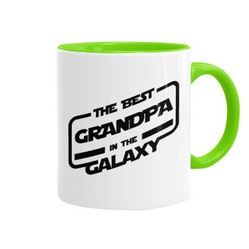 The Best GRANDPA in the Galaxy, Mug colored light green, ceramic, 330ml