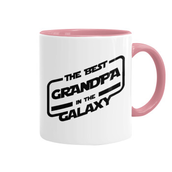 The Best GRANDPA in the Galaxy, Mug colored pink, ceramic, 330ml
