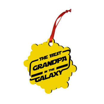 The Best GRANDPA in the Galaxy, Χριστουγεννιάτικο στολίδι snowflake ξύλινο 7.5cm