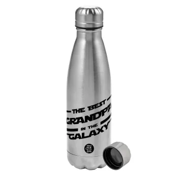The Best GRANDPA in the Galaxy, Metallic water bottle, stainless steel, 750ml