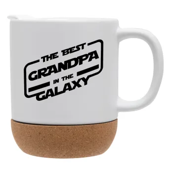 The Best GRANDPA in the Galaxy, Κούπα, κεραμική με βάση φελού και καπάκι (ΜΑΤ), 330ml