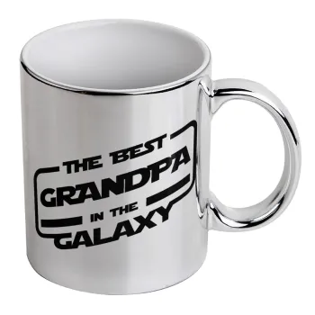 The Best GRANDPA in the Galaxy, Κούπα κεραμική, ασημένια καθρέπτης, 330ml