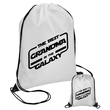 The Best GRANDMA in the Galaxy, Τσάντα πουγκί με μαύρα κορδόνια 45χ35cm (1 τεμάχιο)