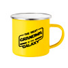 Yellow Enamel Metallic Cup 360ml