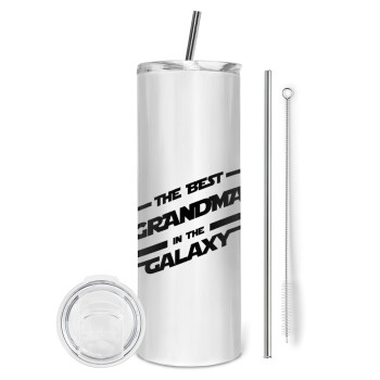 The Best GRANDMA in the Galaxy, Tumbler stainless steel 600ml, with metal straw & cleaning brush
