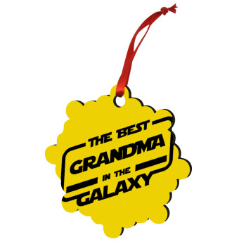 The Best GRANDMA in the Galaxy, Χριστουγεννιάτικο στολίδι snowflake ξύλινο 7.5cm