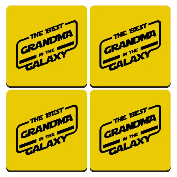 The Best GRANDMA in the Galaxy — Σουβέρ ξύλινα τετράγωνα (9cm)