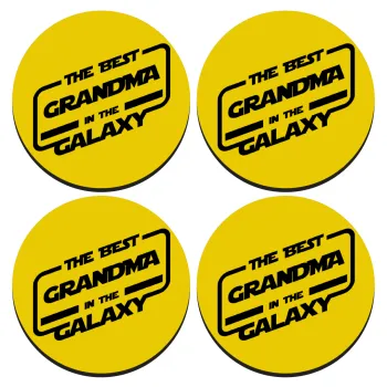 The Best GRANDMA in the Galaxy, ΣΕΤ 4 Σουβέρ ξύλινα στρογγυλά (9cm)