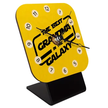 The Best GRANDMA in the Galaxy, Quartz Table clock in natural wood (10cm)