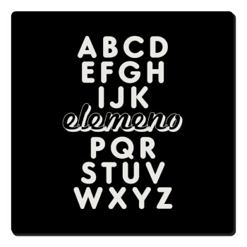 ABCD Elemeno Alphabet , Τετράγωνο μαγνητάκι ξύλινο 6x6cm