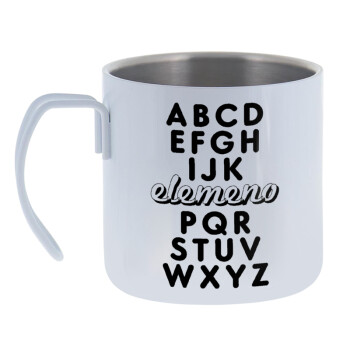 ABCD Elemeno Alphabet , Mug Stainless steel double wall 400ml