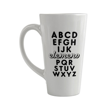 ABCD Elemeno Alphabet , Κούπα κωνική Latte Μεγάλη, κεραμική, 450ml