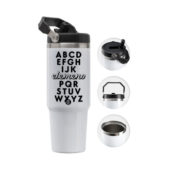 ABCD Elemeno Alphabet , 30oz stainless Steel Tumbler with Handle