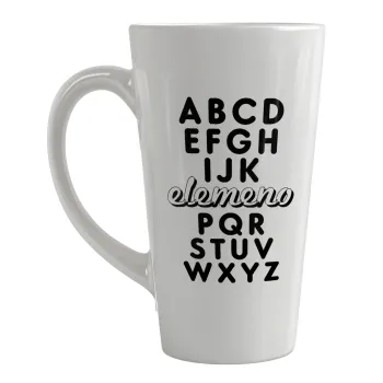 ABCD Elemeno Alphabet , Κούπα κωνική Latte Μεγάλη, κεραμική, 450ml