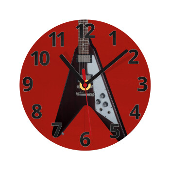 Guitar flying V, Ρολόι τοίχου γυάλινο (20cm)