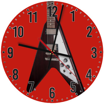 Guitar flying V, Ρολόι τοίχου ξύλινο (30cm)