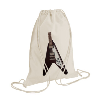Guitar flying V, Backpack bag GYMBAG natural (28x40cm)
