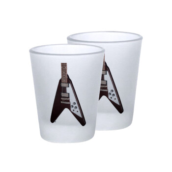 Guitar flying V, Σφηνοπότηρα γυάλινα 45ml του πάγου (2 τεμάχια)