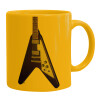 Ceramic coffee mug yellow, 330ml