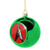 Green Christmas tree ornament ball 8cm