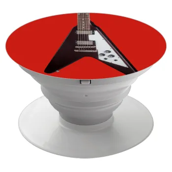 Guitar flying V, Phone Holders Stand  Λευκό Βάση Στήριξης Κινητού στο Χέρι