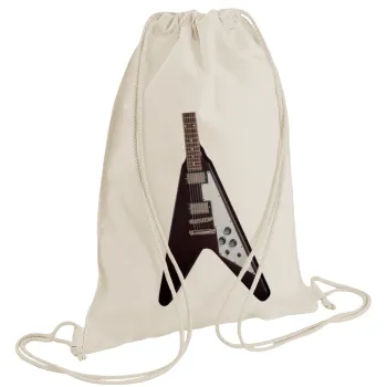 Guitar flying V, Backpack bag GYMBAG natural (28x40cm)