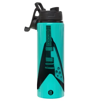 Guitar flying V, Μεταλλικό παγούρι νερού με καπάκι ασφαλείας, αλουμινίου 850ml