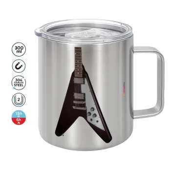 Guitar flying V, Mug Stainless steel double wall 300ml