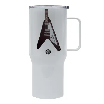 Guitar flying V, Mega Stainless steel Tumbler with lid, double wall 750L