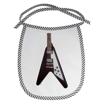 Guitar flying V, Σαλιάρα μωρού αλέκιαστη με κορδόνι Μαύρη