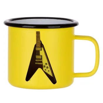 Guitar flying V, Metallic enamel MATT Yellow cup 360ml