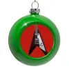 Green Christmas tree ornament bauble 8cm