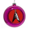Purple Christmas tree ornament bauble 8cm