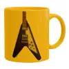 Ceramic coffee mug yellow, 330ml